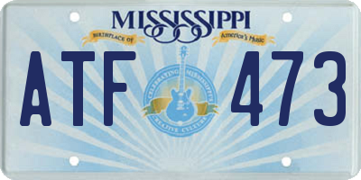 MS license plate ATF473