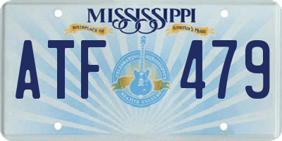 MS license plate ATF479