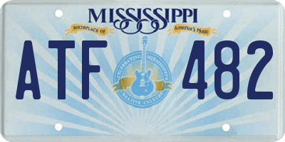 MS license plate ATF482