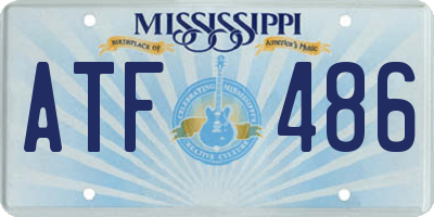 MS license plate ATF486