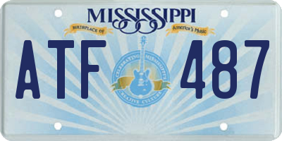 MS license plate ATF487