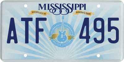 MS license plate ATF495