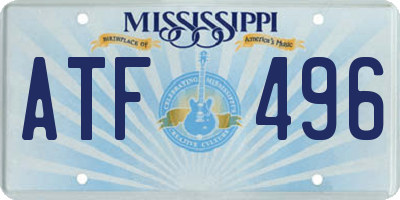MS license plate ATF496