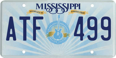 MS license plate ATF499