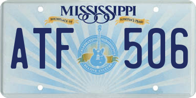 MS license plate ATF506