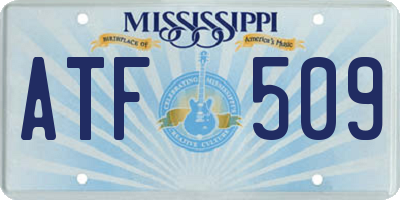 MS license plate ATF509