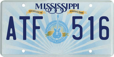 MS license plate ATF516
