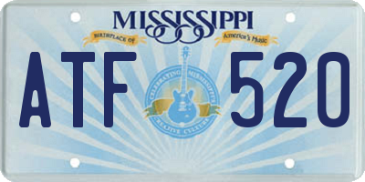 MS license plate ATF520