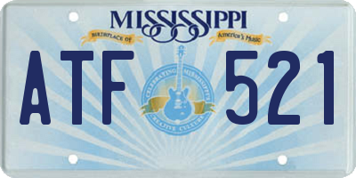 MS license plate ATF521