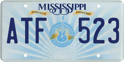 MS license plate ATF523