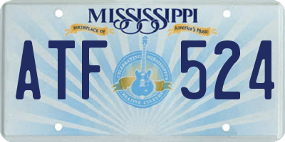 MS license plate ATF524