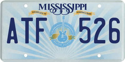 MS license plate ATF526
