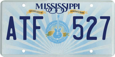 MS license plate ATF527