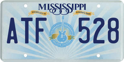 MS license plate ATF528