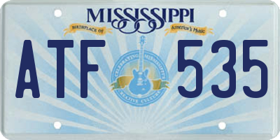 MS license plate ATF535