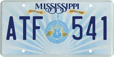 MS license plate ATF541