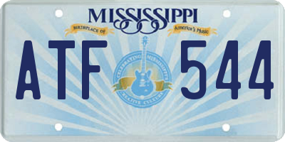 MS license plate ATF544