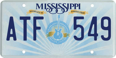 MS license plate ATF549