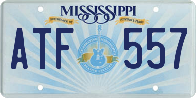 MS license plate ATF557