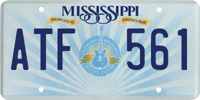 MS license plate ATF561