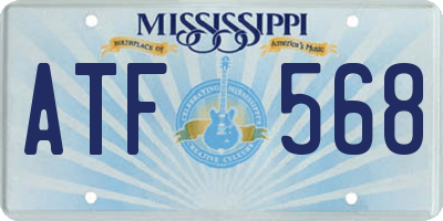 MS license plate ATF568
