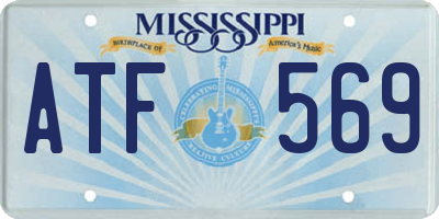 MS license plate ATF569