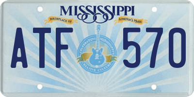 MS license plate ATF570