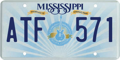 MS license plate ATF571