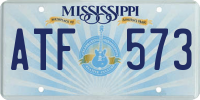 MS license plate ATF573