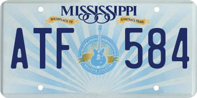 MS license plate ATF584