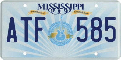 MS license plate ATF585