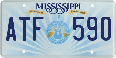 MS license plate ATF590