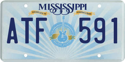 MS license plate ATF591