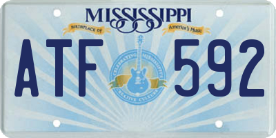 MS license plate ATF592