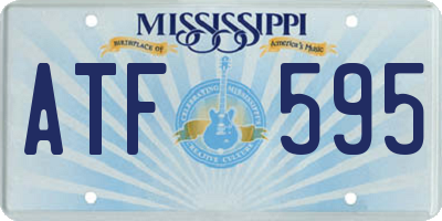 MS license plate ATF595