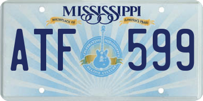 MS license plate ATF599