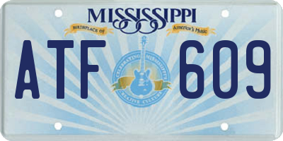 MS license plate ATF609
