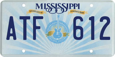 MS license plate ATF612