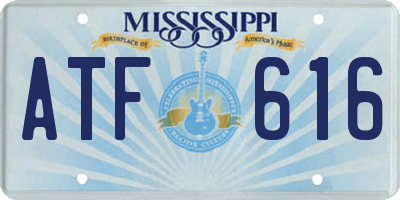 MS license plate ATF616