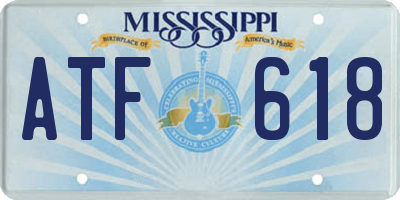 MS license plate ATF618
