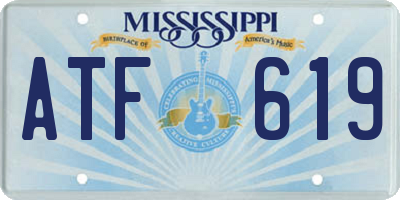 MS license plate ATF619