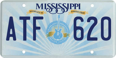 MS license plate ATF620