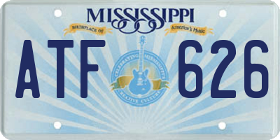 MS license plate ATF626