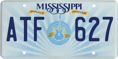 MS license plate ATF627