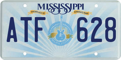 MS license plate ATF628