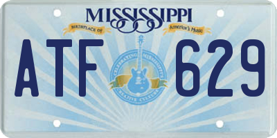 MS license plate ATF629