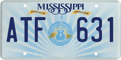 MS license plate ATF631