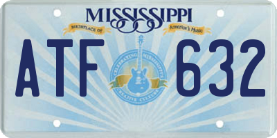 MS license plate ATF632