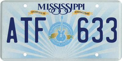 MS license plate ATF633