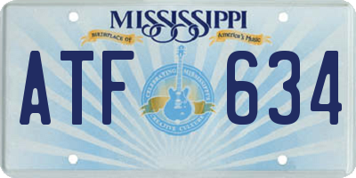 MS license plate ATF634